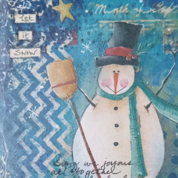 Lot of four ceramic snowman coasters - Picture 5 of 9